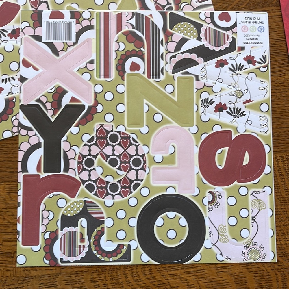 Scrapbooking Cardstock alphabet letters 10 full sheets NEW! + 7 partial - Picture 6 of 16